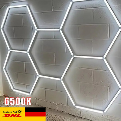 192W Hexagon LED Lampe Röhren Werkstatt Garage Wand Decken Leuchte Beleuchtung