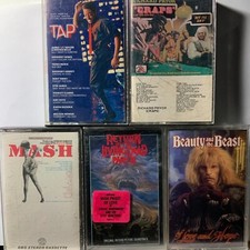 LOT OF 5 VINTAGE CASSETTES-ALL MOVIE SOUNDTRACKS-USED-RARE-SOME PROMOS