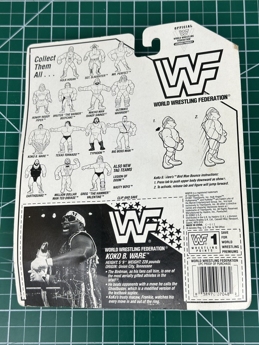 Vintage WWF Hasbro Koko B. Ware Wrestling Figure WWE US Card | eBay