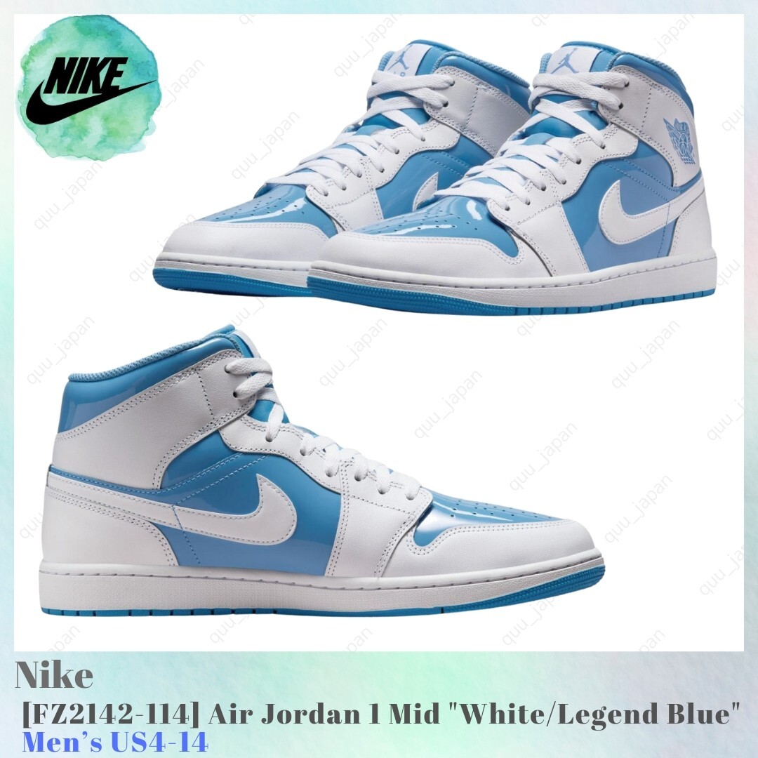 Nike Air Jordan 1 Mid White / Legend Blue FZ2142-114 Men's