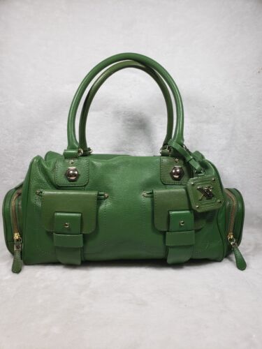 XX Max New York Handtasche Geldbörse große grüne Taschen innen und außen - Bild 1 von 18