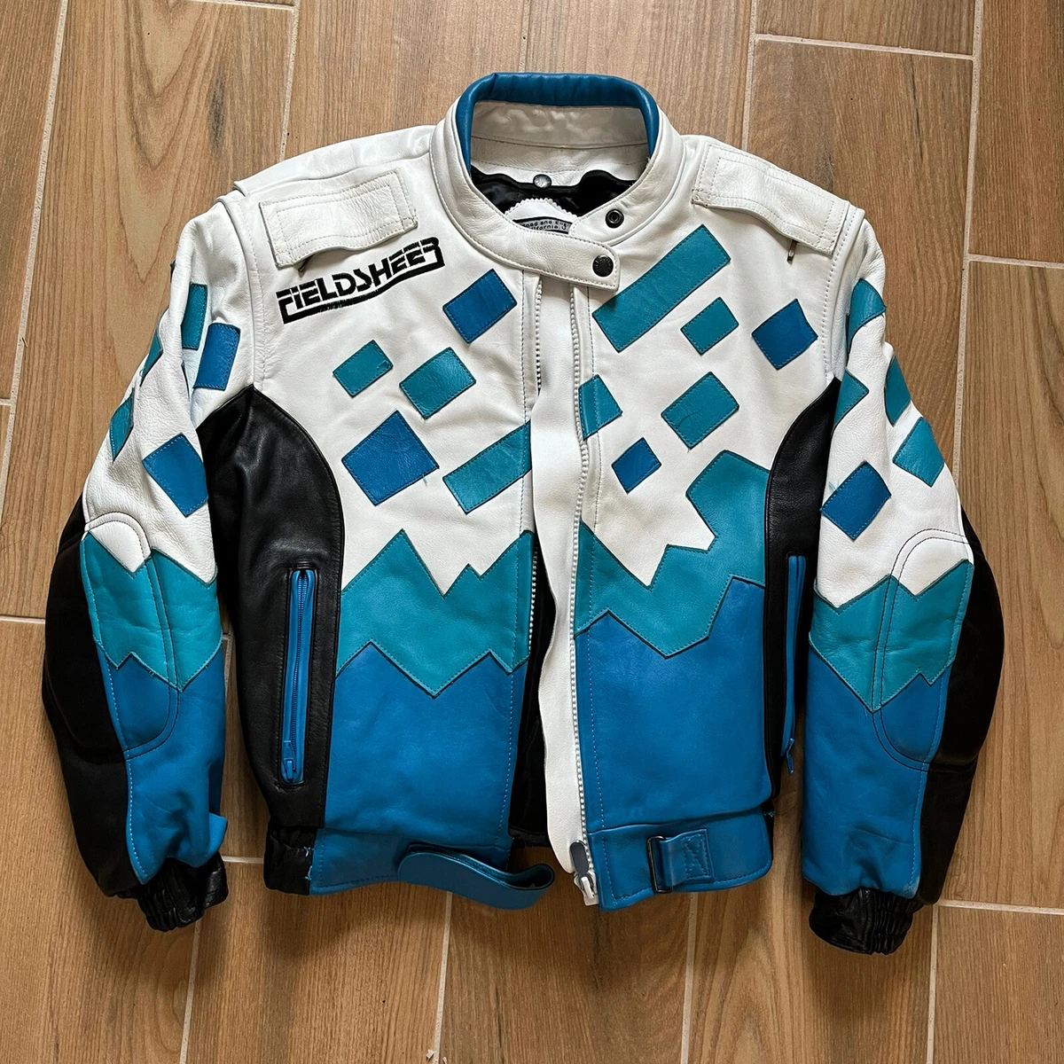 FIELDSHEER Motorcycle Jacket Women's SIZE 38 Full Zip Leather White Vintage  | eBay