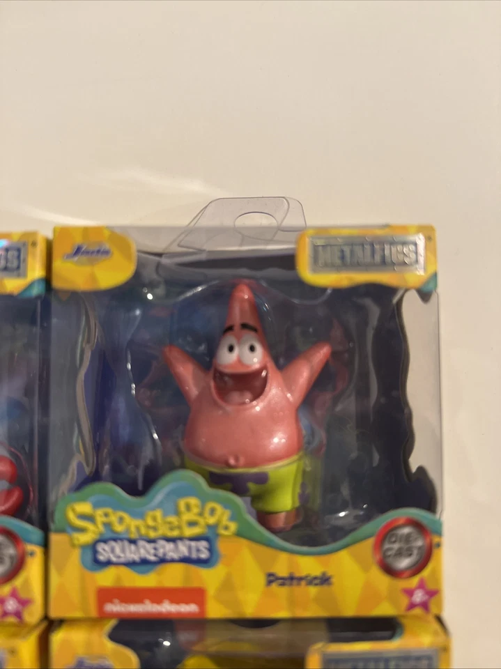 Juego de 4-2024 Jada Metal Figuras Bob Esponja Pantalones Cuadrados 2.5 pulgadas Juego Completo de 4 Foto 4 de 4