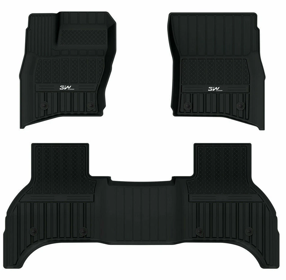 3W Floor Mats W/ Trunk mat TPE Fit For Land Rover Defender 110 2019-2023 4-Door - Imagem 3 de 4