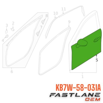 Genuine Mazda Outer Panel KB7W-58-031A for sale online | eBay