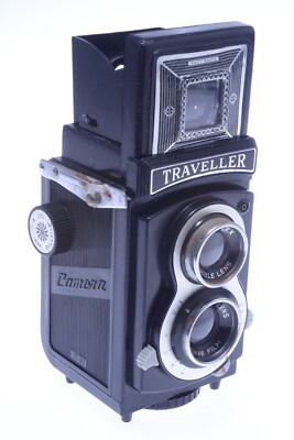 ✅ ’NOVELTY CAMERA' TRAVELLER REFLEX TLR 6X6 120 ROLL FILM *WORKS* 