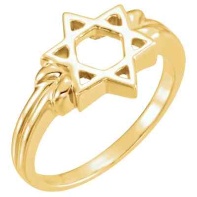 Star of David Ring In 18K Yellow Gold