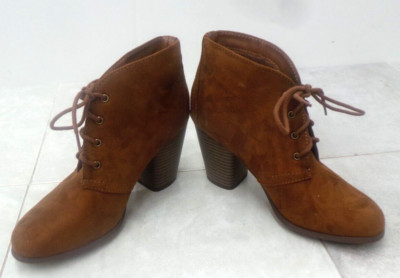 Y-NOT? OANA COGNAC XY MICRO BOOTDS SIZE 7M   (G125331-5A (R) FRNT)