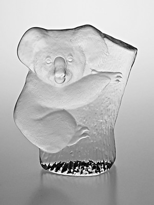 Große Matten Jonasson Glas 15,5 cm 3D Koalabär Maleras Schweden