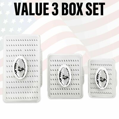 Fly Fishing Value 3 Box Set Flies Organizer Trout Grayling Salmon Fly Box