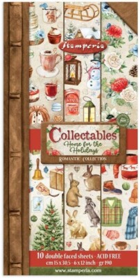 STAMPERIA-1 SET Scrapbooking Papier-Collectables-15cm x 30,5cm-Home-SBBV20