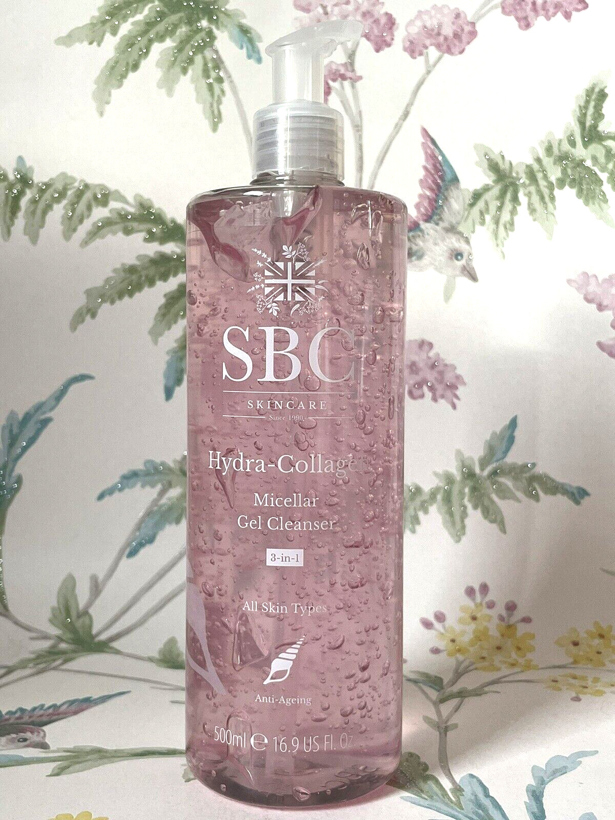 SBC Cleanser Micellar Gel Hydra Collagen Facial  3 in 1 Anti Ageing  HUGE 500ml