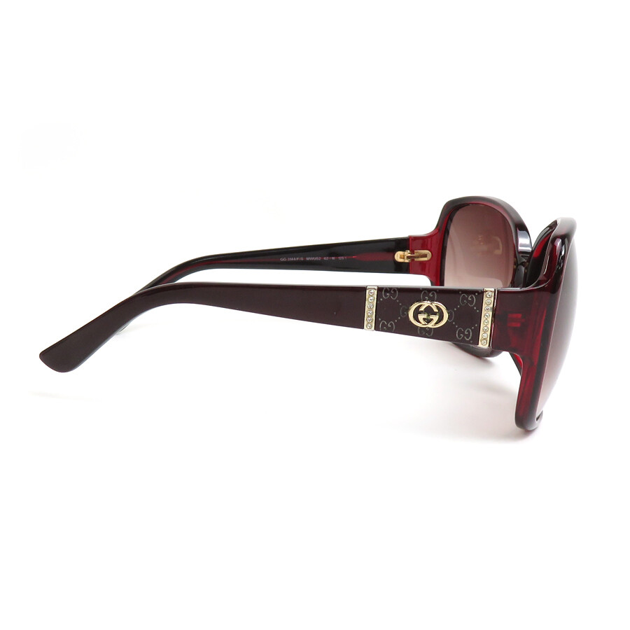 Auth GUCCI Interlocking G Sunglasses Bordeaux Plastic