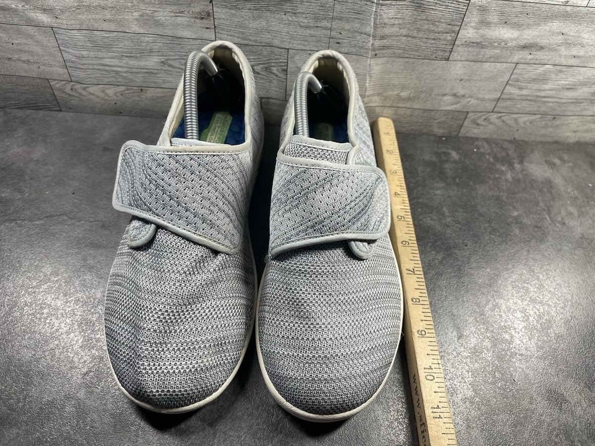 Youyun Sneakers Men 8.5M Women 9.5M Diabetic Shoes Gray Slip 