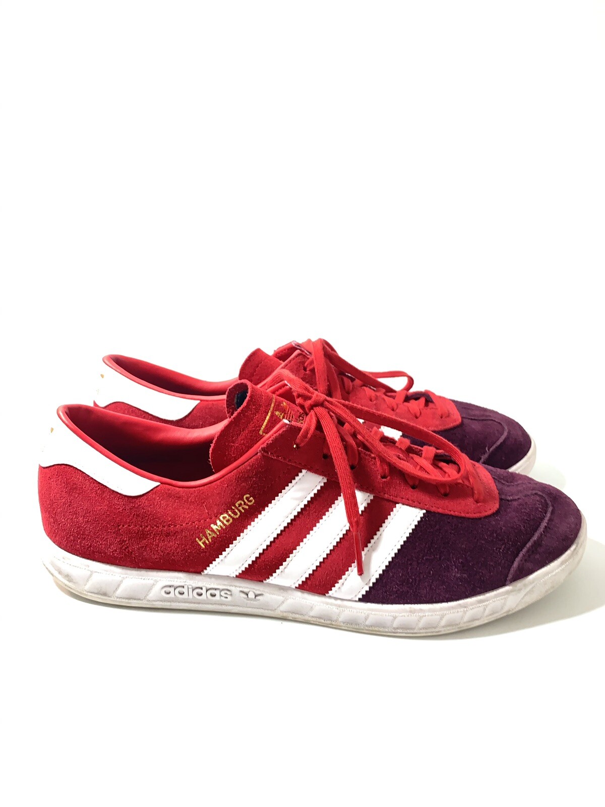 adidas hamburg red leather