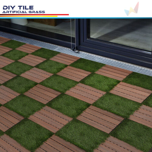 Outdoor Interlocking Deck Tile Waterproof Flooring For Patio Garden - Diy Patio Flooring Over Grass
