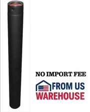 Vęntis Pellet Vent Pipe Painted Black 4″ Diameter × 12″ Length Gasket System