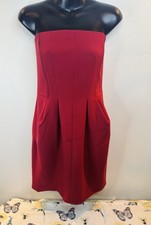 L’ AGENCE Red Strapless Dress Medium Sz 6
