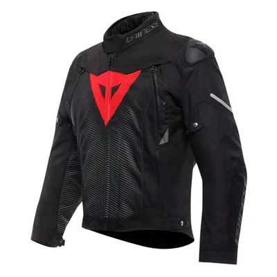 Dainese Super Sprint D-Dry Veste Moto Homme Imperméable Noir Lava Rouge - Photo 1/4