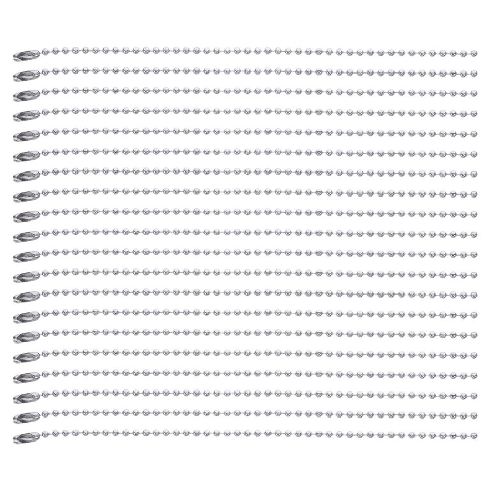Swag Labels 100 pcs Bead Chain with Connector, Ball Chain Extensions for Hanging ...
