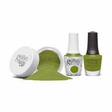 Gelish "Freshly Cut" Trio-Includes Gel Polish, Lacquer & Dip- Clover Green Creme