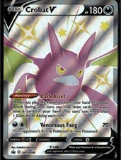Carte promozionali Crobat V Promo SWSH Spada e Scudo SWSH098 Darkness Holo Pokemon Auto