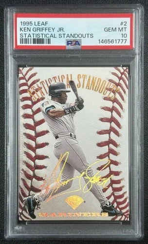 KEN GRIFFEY JR. PSA 10 1995 LEAF #2 STATISTICAL STANDOUTS 2163/5000 MARINERS