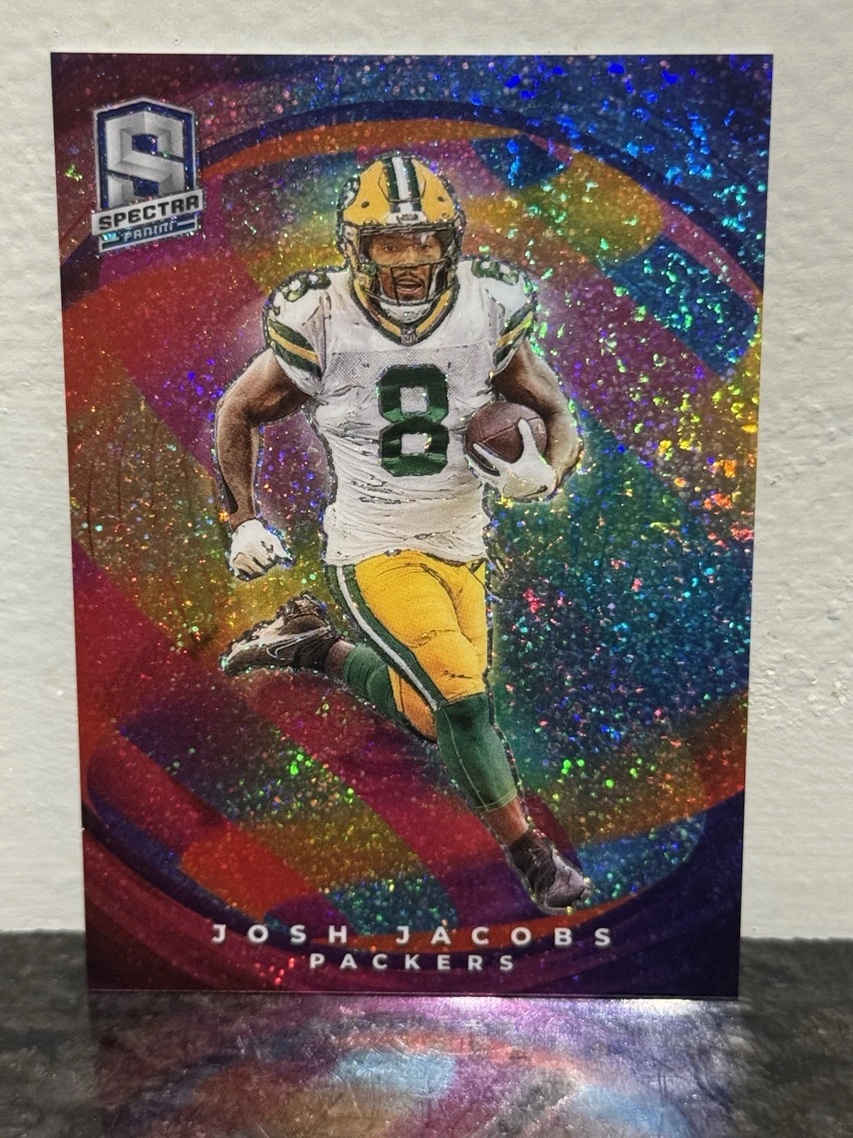 Josh Jacobs 2024 Panini Spectra Color Sphere Case Hit Packers SSP