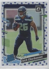 2023 Panini Donruss Optic Rated Rookie Stars Prizm Zach Charbonnet #294 05cr