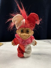 Vintage Russ Berrie Troll Doll In Jester Outfit