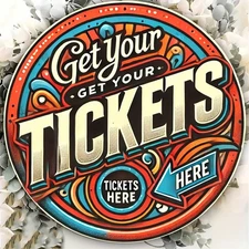 2D Flat, 2D Flat2D Flat Aluminum Foil Engraved Wall Sign Buy Tickets Here Waterp