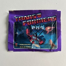 Panini Transformers Nieotwarty zapieczętowany pakiet naklejek albumowych Zapieczętowany pakiet 1986 G1