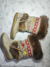 Tecnica Fur Winter Boots Tall Shearling Lined Snow 39 SIZE ITALY