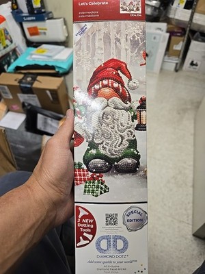 Diamond Dotz Diamond Art Kit Christmas Gnomes ''Let's Celebrate'' New- DD4394