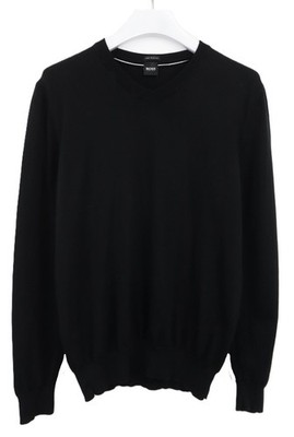 Hugo Boss Black Label Pacello Strickpullover Herren XL V-Ausschnitt Schwarz