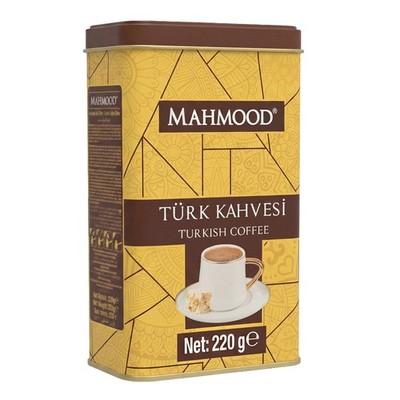Turkish Coffee Arabica Beans Roasted Ground Rich Aroma Medium 8 Oz Tin 220g