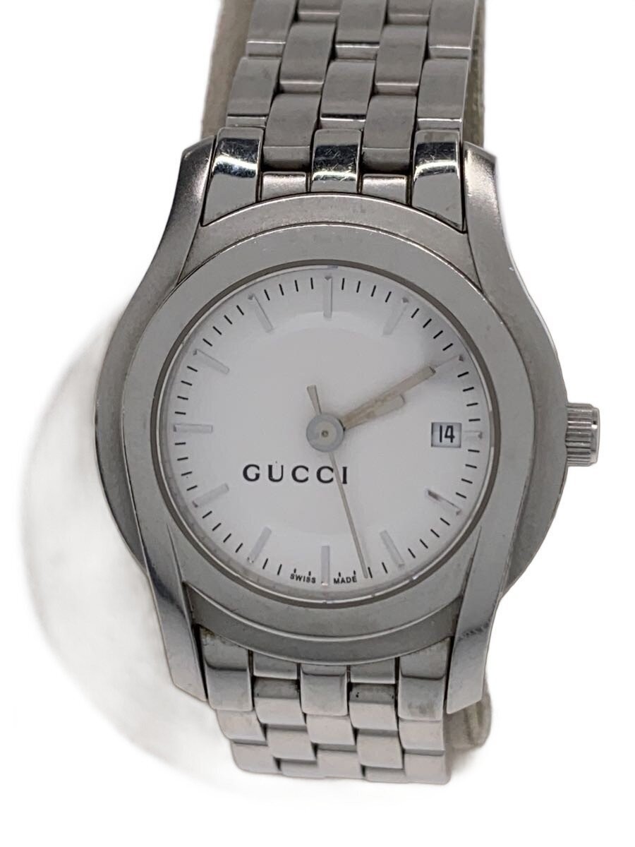GUCCI 5500L Quartz Watch White Dial Stainless Near Mint  display picture 3
