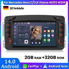 F&uuml;r Mercedes Benz C/CLK Klasse W203 W209 Carplay Autoradio GPS Navi Wifi BT DAB+