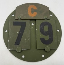 Vintage US Army Military Vehicle Bridge Weight Plate Placard Sign w/ Some Number