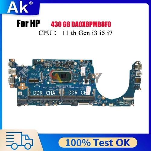 With i3 i5 i7 HP ProBook 430 G8 Laptop Motherboard DA0X8PMB8F0 M24277-601 M24275