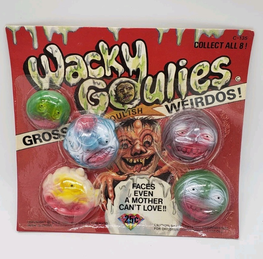 Vintage 1986 Wacky Ghoulies Weirdos Mad Balls Knock Off Vending