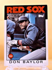 1986 Topps Traded #6T - Don Baylor - Boston Red Sox - Excellent