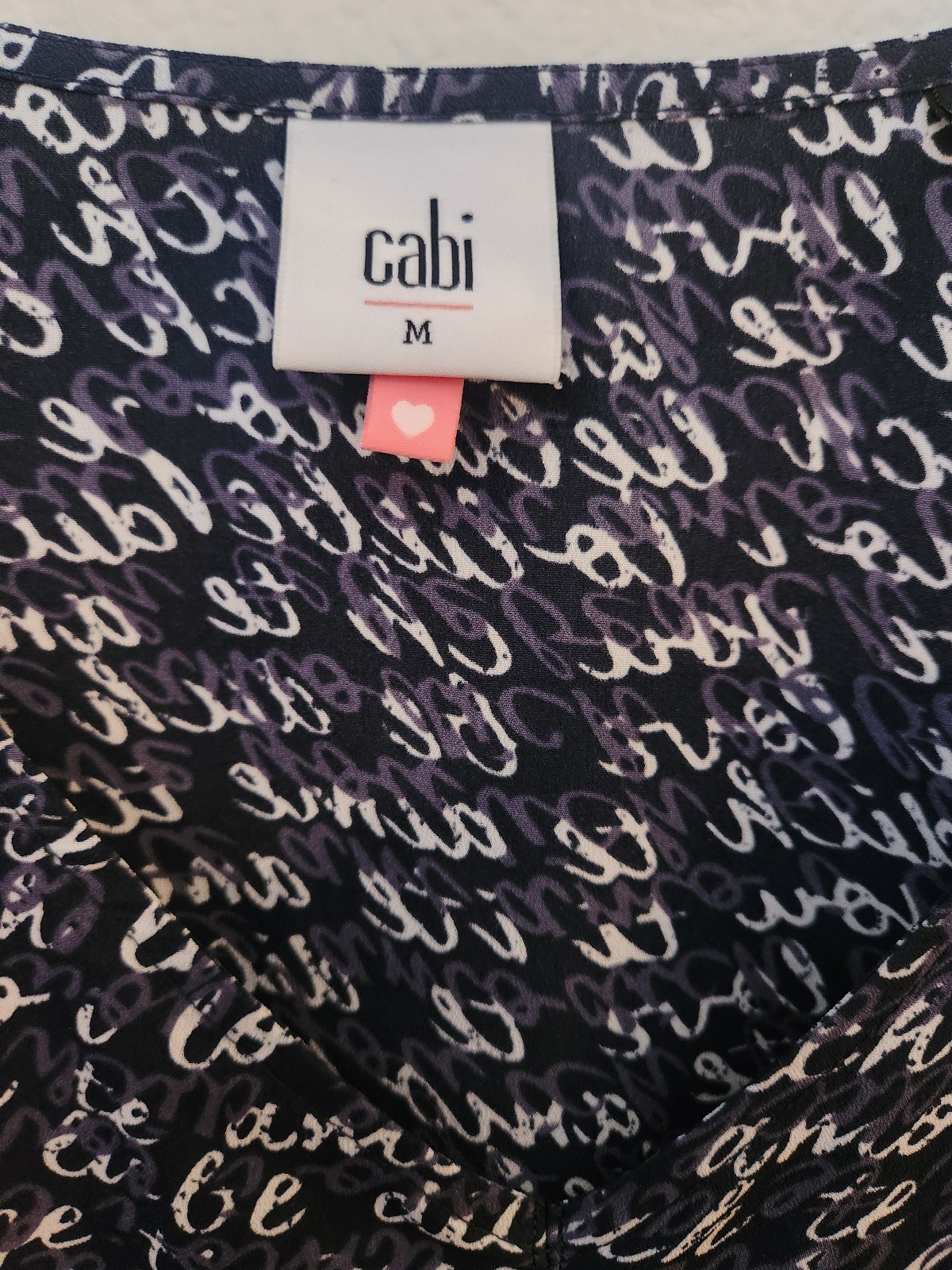 Cabi Cursive Script Long Sleeve Blouse - image 2