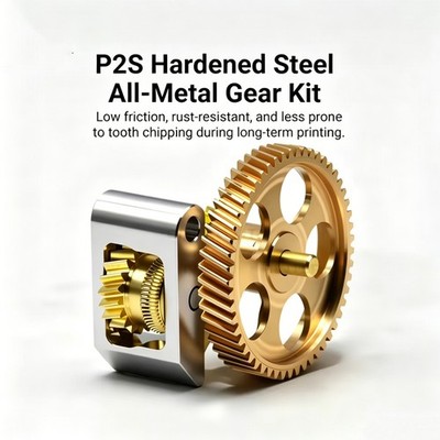 Extruder Gear Hardened Steel All Metal Gear Kit For Bambu Lab P2S 3D Printer