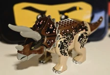 NEW Dino Triceratops Custom Lego Dinosaur Figure 5885 Triceratops Trapper