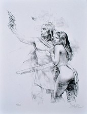 Paolo Serpieri: The Protector Warrior, Signed Erotic Ex Libris, 200 Copies, 2009