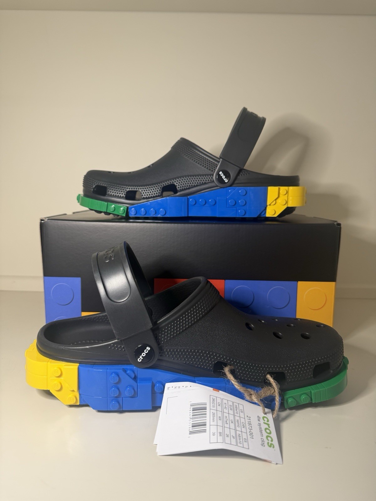 Crocs x LEGO 4lw System Clog Unisex Black Multicolor US 8M/10W 211873-001 image 2