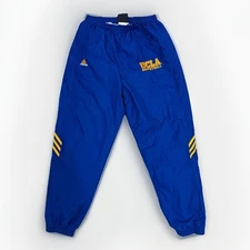 Adidas 90s Team Issue UCLA Basketball Men's Medium Blue Windbreaker Jogger Pants