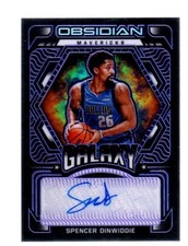 2021-22 Panini Obsidian Galaxy Electric Etch Purple /75 Spencer Dinwiddie Auto