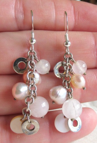 STERLING SILVER GEMSTONE NECKLACE & DROP EARRINGS SET 925 16.71g (28173) - Picture 5 of 9